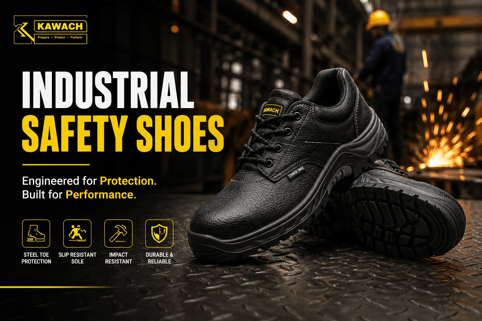 Industrial Safety Shoes Complete Guide - Kawach Safety