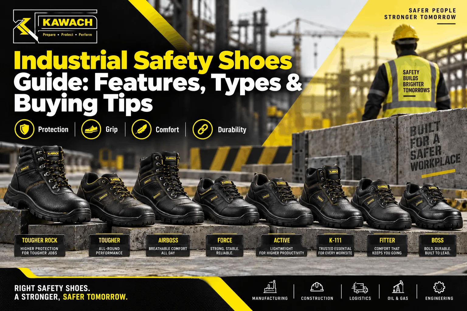 Industrial Safety Shoes Guide Features, Types & Buying Tips